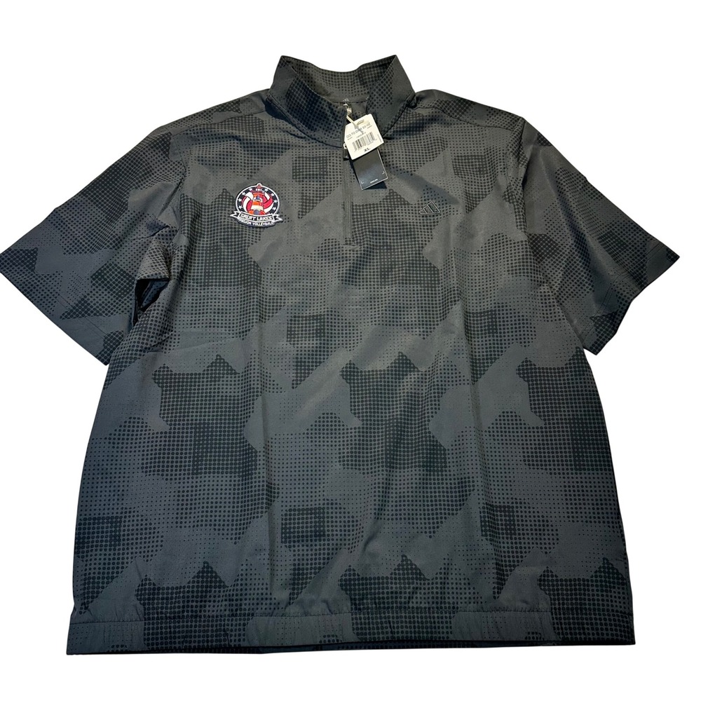 Adidas 1/4 Zip Pullover Mens XL Grey Camo Great Lakes‎ Volleyball Athletic Sport